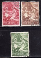 CITTÀ DEL VATICANO VATICAN VATIKAN 1965 NATALE CHRISTMAS NOEL WEIHNACHTEN SERIE COMPLETA COMPLETE SET USATA USED OBLITER - Oblitérés