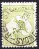 Australia 1915 3d Yellow-olive Kangaroo 3rd Watermark (Wmk 10) Used - Actual Stamp -Sydney Reg - SG37 - Used Stamps