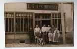 MENUISERIE -  E.GILLES Menuisier - Carte Photo Non Située - Personnages Devant L'atelier - Winkels