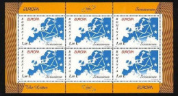 Roumanie Feuillet De 6 Timbres Europa 2008 ** La Lettre Letter Carte De L'europe - - 2008