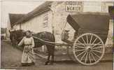 A Localiser ( Sans Doute Le Loiret) Carte Photo ..Attelage..  Boulangère En Livraison.. Chocolat Menier - To Identify