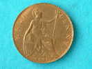 1901 - HALF PENNY VICTORIA VEILED HEAD / KM 789 ( Voor Details - Zie Foto ) ! - C. 1/2 Penny