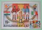 Lesotho 1982 Maxicard FDC - Soccer Football Hungary Italy - France 38 - World FIFA Cup Spain 82 - Orange Logo - Lesotho (1966-...)