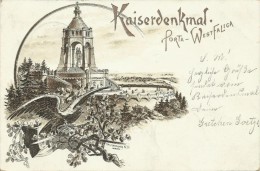 AK Porta Westfalica Kaiserdenkmal Künstlerlitho Loew 1897 #04 - Porta Westfalica