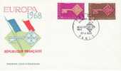 FRANCE  1968 EUROPA CEPT FDC - 1968