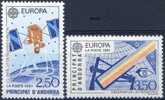 EUROPA 1991- Andorre Fr. - 2 Val Neufs // Mnh - 1991