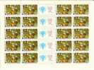 Russia 1979 Mi# 4879 Sheet With Plate Errors Pos. 10 And 19 - After Rain - Errors & Oddities