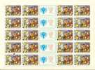 Russia 1979 Mi# 4878 Sheet With Plate Errors Pos. 16 And 22 - Friendship - Errors & Oddities