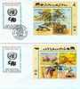 Végétaux - Fleurs  -  Orchidées  -  Nations Unies  -  Vienne  4 FDC  -  Animaux  -  Fleurs - éléphants - Félins - Elefanten