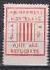 Ajut A Refugiats  MONTBLANC (Tarragona) 5 Cts, Guerra Civil * - Spanish Civil War Labels