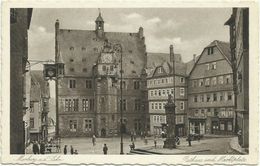 AK Marburg Rathaus & Marktplatz & Gasthaus ~1930 #18 - Marburg