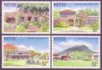 Nevis 1985 Holidays Hotels And Inn Architecture Buildings Tourism Places Stamps MNH Michel 228-231 Nevis 280-283 - Hôtellerie - Horeca