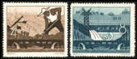 China 1958 S26 Ming Tomb Reservoir Stamps Dam Irrigation Farmer - Water