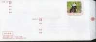 2009 Taiwan Pre-stamp Domestic Registered Cover Giant Panda Bear WWF Postal Stationary (B) - Briefe U. Dokumente