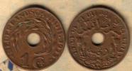 DUTCH EAST INDIES - INDONESIA  1 CENT INSCRIPTIONS FRONT & BACK1945 EF KM? READ DESCRIPTION CAREFULLY!! - Niederländisch-Indien