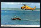 RB 634 - Postcard Moelfre Lifeboat & R.A.F. Rescue Helicopter Anglesey Wales - Anglesey