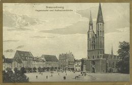 AK Braunschweig Hagenmarkt Golddruck 1924 #11 - Braunschweig
