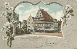 AK Braunschweig Kohlmarkt Cafe Central Jugendstil Farblitho ~1900 #35 - Braunschweig
