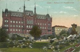 AK Stettin Szczecin Rathaus Manzelbrunnen Color 1915 St. Zülchow #28 - Pommern