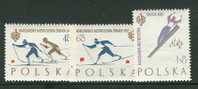 POLAND 1962  MICHEL  NO 1297-1299 MNH - Unused Stamps