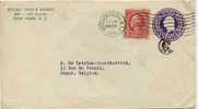 USA 1934 Madison Sq Sta NY To Gent (Belgium) Uprated Letter - 1921-40