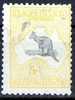 Australia 1915 5 Shillings Grey & Yellow Kangaroo 3rd Watermark (Wmk 10) Used - Centred Hi & Right - SG42 - Usados