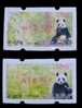 2010 Giant Panda Bear ATM Frama Stamps-- NT$5 Red Imprint- Bamboo Bears WWF - Bears