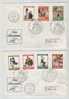 Hungary Registered FDC´s Complete Set Of 7 Stamps DRAWINGS 29-12-1981 Sent To Germany DDR. - FDC