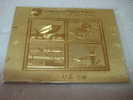 Gold Foil Taiwan 2004 Blue Pingtung Culture Festival Stamps S/s Fish Ship Flower Unusual - Nuovi