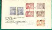 BOLIVIA - U.P.U. - Complete Set Yvert # 298 (x2) 299 (x2) + A102/104 On VF REGISTERED COVER To MICHIGAN - At Back CDS - U.P.U.