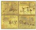 Gold Foil Taiwan 2002 Taiwanese Folklore Stamps Buddha Lantern Firework Dragon Boat Temple God (A) Unusual - Unused Stamps