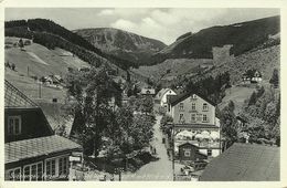 AK Petzer Pec Riesengebirge & Hotel Berghotel ~1940 #01 - Sudeten