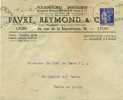 Paix N°365 Sur Lettre Des Ets Favre & Reymond à Lyon , Pour Chalon-sur-Saône - 1932-39 Paix