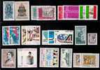 1971 Italia Annata Completa 15 Emissioni - 25 Valori Nuovi Illinguellati MNH - Annate Complete