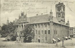 AK Thorn Torun Rathaus + Denkmal 1905 #12 - Westpreussen