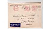 1955 -  CANADA - LETTRE PAR AVION (AIRMAIL) De MONTREAL Pour STRASBOURG (ALSACE) - OBLITERATION EMA - Cartas