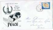 1964  World Peace  Sc 416   FDC Rose Craft Cachet - 1961-1970