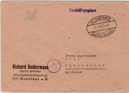 BADEN WÜRTTEMBERG - GEBÜHR BEZAHLT - TAXE PERCUE - 1946 - LETTRE De KONSTANZ (BODENSEE) - Amtliche Ausgaben