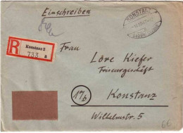 WÜRTTEMBERG - GEBÜHR BEZAHLT - TAXE PERCUE - 1947 - LETTRE De KONSTANZ (BODENSEE) - Württemberg