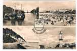 D884   WARNEMÜNDE : 4-picture Postcard ( Light-house) - Rostock