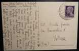 PADOVA 1945 24 Dicembre  USO SINGOLO IMPERIALE SENZA FASCI 1 LIRA Cartolina Buon Anno Viaggiata Per Volterra - Marcophilie