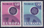 NOORWEGEN - Michel - 1967 - Nr 555/56 - MNH** - Cote 1,50€ - Nuevos