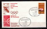 ALLEMAGNE  FDC   Cachet INGOLSTADT DONAU 21  Le 11-8- 1972  Jo 1972   Lutte- Ski- Tir A L´arc - Lotta