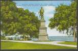 USA PC Solomon Juneau Statue, Overlooking Lake Michigan, Milwaukee, Wisconsin - Milwaukee