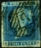 Großbritannien Mi.N° 4 Gestempelt 1840, Freimarken: Königin Victoria, Buchstaben In Den Unteren Ecken S - G, Die Marke I - Usados