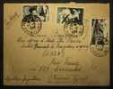 Enveloppe De Perpignan En Argentine Le 11/9/1949 - Affranchissement Mixte Commémoratif à 105f - Storia Postale