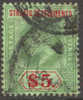 Straights Settlements #128 Used $5 Green & Red, Green From 1910 - Straits Settlements