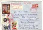 GOOD USSR " REGISTERED " Postal Cover To GB 1969 - Good Stamped - Gebraucht