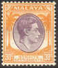 Straights Settlements #247 XF Mint Hinged 30c Orange & Violet (Die I) From 1937 - Straits Settlements