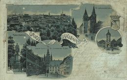 AK Ansbach Mehrbild-Mondscheinlitho ~1900 #29 - Ansbach